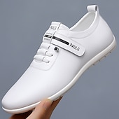 preiswerte Lässig-Weiße Slip-On-Sneaker für Herren mit Streifendesign – modische Schuhe für Freizeitausflüge und Wochenendaktivitäten