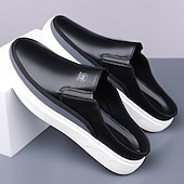 Недорогие Мужские клоги и мюли-мужские белые мюли — стильный дизайн слипонов с коричневыми акцентами, легкие и удобные для повседневной носки, неформальных выходов и путешествий