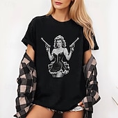 economico Cime-T-shirt Manifesto retrò Ragazza retrò Anni 1950 Retrò Vintage Corte Grafico per Per donna Adulti Stampa a caldo  per Mascherata Casual Quotidiano