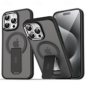 economico Cover per iPhone-telefono Custodia Per Apple AirTag iPhone 16 Pro Max Plus iPhone 15 Pro Max Plus iPhone 13 12 11 Pro Max Copertura Posteriore Custodia ad adsorbimento magnetico con Supporto Traslucido Magnetico PC