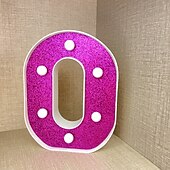 economico Luci decorative-Luci decorative con lettere viola da 16 cm, luci per feste, compleanno, Natale