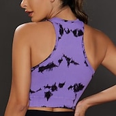 abordables Tops de yoga-Mujer Top de yoga Cuello Barco Secado rápido Transpirable Tobilleros Manga Corta Deportes camuflaje Camiseta por Entrenamiento de gimnasio Danza pepinillo Ropa de Deporte