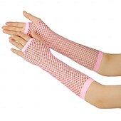 preiswerte Ärmel &amp; Schal-Dickes Netz Fischernetz elastische Handschuhe sexy lange Handschuhe Punk Halbfinger Nachtclub Party Etikette Handschuhe