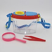 economico Giocattoli per l&#039;Esplorazione della Natura-Scatola per insetti portatile trasparente per bambini, con lente d&#039;ingrandimento, piccola scatola per l&#039;osservazione e l&#039;alimentazione degli insetti, giocattolo educativo