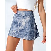 Χαμηλού Κόστους Γυναικείες φούστες και σορτς-Γυναικεία Δετοβαμένο Casual φούστα Φούστες τένις με σορτς Στάμπα Γρήγορο Στέγνωμα Τέννις Γκολφ Μπάντμιντον Ελλειψη Μπλε Ρούχα τένις