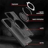 お買い得  サムスン用ケース-S24 Ultra Plus、S23 Ultra/Plus、S22 Ultra、S25 Plus/Ultra 用の電話ケース 磁気吸着 スタンド付き 幾何学 TPU PC メタル