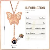 baratos Para mulheres-colar de projeção de fotos personalizado, o melhor presente personalizado para mãe, esposa ou namorada, formato de borboleta com foto e pedra de projeção, perfeito para o dia das mães, dia dos namorados, natal, aniversário