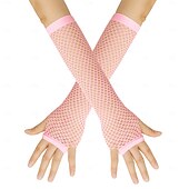 preiswerte Ärmel &amp; Schal-Dickes Netz Fischernetz elastische Handschuhe sexy lange Handschuhe Punk Halbfinger Nachtclub Party Etikette Handschuhe