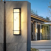 preiswerte Außenwandleuchten-Outdoor-LED-Wandleuchte Liniendesign wasserdichte Beleuchtung Innen Marmor Wandleuchte moderne Schlafzimmer warmweißes Licht 1 Stück