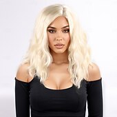 levne Syntetické trendy paruky-Syntetické paruky Bouncy Curl Curly Weave Střední část Asymentrický střih na stroji Paruka 14&quot; A1 Umělé vlasy Dámské Elastický Pohodlné Zářící barvy Zlatá