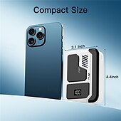 お買い得  携帯扇風機-3-in-1ポータブルネックウエストデスクファン – 強力冷却、デジタル表示、静音操作
