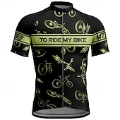 voordelige Heren shirts-Voor heren Wielrenshirt Korte mouw Fietsen T-shirt Shirt met 3 achterzakken Bergracen Ademend Sneldrogend Anatomisch ontwerp Lampenkatoen Geel Blauw Paars Sport Kleding