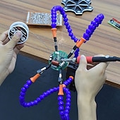 رخيصةأون المشابك والكماشة-يد مساعدة لحام من جهة ثالثة 4 أذرع مع ملزمة قابلة للتعديل وقاعدة مشبك سطح الطاولة مثالية لإصلاح لوحة الدوائر المطبوعة وحامل لحام المجوهرات