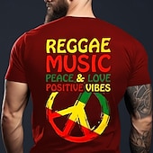 cheap Men&#039;s Funny T shirts-Music Festival Men&#039;s Reggae Music T Shirt Short Sleeve T shirt 3D Print Crew Neck Shirt Fashion Daily Street Casual Daily Black Red Green Summer Spring Clothing Apparel S M L XL XXL XXXL