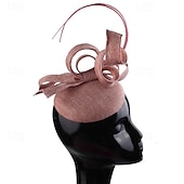 tanie Fascynatory i kapelusze-Nakrycie głowy Sinamay Ślub Wieczorna impreza Elegancja Ślub Z Kwiat Winieta Nakrycia Głowy