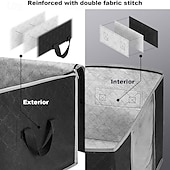 cheap Clothing &amp; Closet Storage-4 Pack Foldable Storage Bags Under-bed Storage, Bedding Storage Bags with Clear Window and Reinforced Handles, Reusable Bag Organizer with Smooth Zipper, for Clothes Blankets Comforters