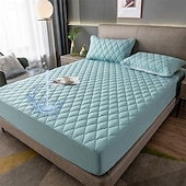 cheap Sheets &amp; Pillowcase-Queen Full King Protective Bed Cover Waterproof Mattress Protector Quilted Fitted Mattress Pad Bed Protector Elastic Thick Anti-slip Fitted Sheet with Deep Pocket Noiseless Hypoallergy