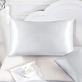 cheap Sheets &amp; Pillowcase-Satin Envelope Zipperless Pillowcase Simulated Silk Cold Feeling Pillowcase Pillow Cover