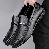 cheap Men&#039;s Slip-ons &amp; Loafers-Men&#039;s White Loafers with Silver Accents, Lightweight Casual Shoes, Ideal for Everyday Wear and Vacation Getaways