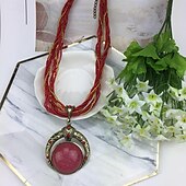 levne Náhrdelníky-náhrdelník šňůra dámský vintage umělecký klasický náhrdelník k výročí