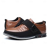 billiga Tillfällig-bruna slip-on sneakers för män med kardborreband – trendiga skor för vardagskläder och aktiv livsstil