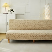economico Copertura del divano futon-Copridivano letto senza braccioli in tessuto jacquard, copridivano elasticizzato, copridivano elastico per panca