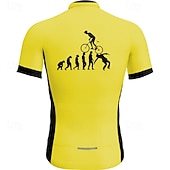 cheap Men&#039;s Jerseys-Men&#039;s Cycling Jersey Short Sleeve Bike Tee Tshirt Jersey with 3 Rear Pockets Mountain Bike MTB Breathable Quick Dry Anatomic Design Wicking Yellow Red Blue Graphic Sports Clothing Apparel