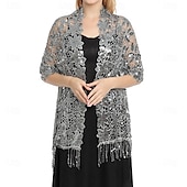 voordelige bruiloft gast wraps-Dames Wikkel Elegante Zon Bescherming Mouwloos Kant Bruiloft Wikkels Met Effen Kleur Voor Bruiloft Zomer
