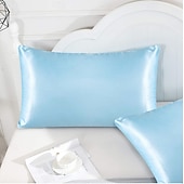 cheap Sheets &amp; Pillowcase-Satin Envelope Zipperless Pillowcase Simulated Silk Cold Feeling Pillowcase Pillow Cover