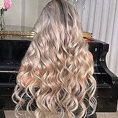 economico Parrucche lace front capelli veri-Parrucca con chiusura 5x5 in capelli umani remy, parrucca frontale in pizzo 13x4, parrucca multicolore con onde sciolte brasiliane e capelli per bambini, parrucche frontali in pizzo biondo cenere