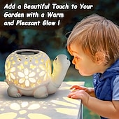 economico Luci paesaggistiche-1 pz. Luce decorativa solare per esterni a forma di tartaruga cava, per cortile, giardino, sentiero, parco, paesaggio, ornamento, luce, statua, animale carino.