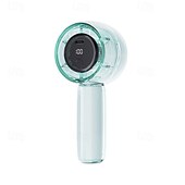 cheap Fans-Foldable Desktop &amp; Handheld Portable Cooling Fan Crystal Clear Transparent Mini Fan 100-Speed LED Digital Display