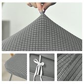 economico Fodera per sedia da pranzo-Coprisedia pieghevole in jacquard da 2 pezzi/set: elegante e resistente, per uno stile e una protezione migliori, perfetto per pranzi o eventi.