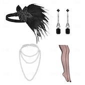 billige Tilbehør og mer-Den store Gatsby Flapperpannebånd i 1920-stil Den store Gatsby Kontor / Bedrift Glitrende glitter Krystall / Rhinstein Dame Karneval Maskerade Tilbake til Skolen Festkveldsklær Maskerade Festival