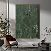 preiswerte Abstrakte Gemälde-großes grünes Ölgemälde, handgefertigte Wandkunst, 100 % handgefertigtes Ölgemälde, abstraktes Ölgemälde, tropisches Ölgemälde, moderne Gemälde, Wandkunst, modernes grünes Kunstwerk für die