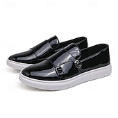 voordelige Hereninstappers &amp; loafers-Witte instappers met monniksband voor heren – elegante casual schoenen voor op kantoor, evenementen en zakelijke casuals