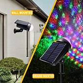 tanie Światła ścieżki i latarnie-1 szt. zewnętrzny reflektor solarny rgb projekcyjny na trawnik, oświetlenie dziedzińca, ogrodu, drogi, ściany, drzewa, pod oświetleniem, dekoracyjne światło