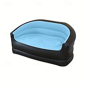 abordables Actividad al Aire Libre-Sofá inflable plegable con bomba de aire, ideal para camping, picnics, balcones y salas de estar.