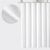 cheap Shower Curtains-Luxury Waffle Weave Shower Curtain 180cm*180cm(70&quot;*70&quot;) Water Repellent Bathroom Bathtub Cloth Fabric Shower Curtain Set, Hole-Free Toilet Partition Curtain for Separating Dry Wet Area