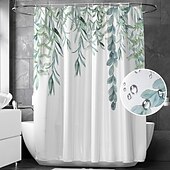 ieftine Perdele de Duș-Cortină de duș cu cârlige 180cm*180cm(70&quot;*70&quot;) Potrivită pentru separarea zonelor umede și uscate în baie impermeabilă rezistentă la ulei peisaj floral botanic