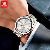 cheap Quartz Watches-OLEVS 9977 Men&#039;s Top Luxury Brand Quartz Watch, Fashion Business, Stainless Steel, Date Week, Diamond Scale, Waterproof