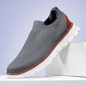 abordables Chaussures sans lacets &amp; mocassins-Baskets en tricot à enfiler pour homme – Chaussures de marche décontractées, légères et respirantes, idéales pour les voyages d&#039;été et le quotidien