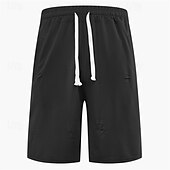 preiswerte Shorts-Herren Sportliche Shorts Sweat-Shorts Shorts Sommershorts Tasche Kordelzug Elastischer Bund Einfach Komfort Atmungsaktiv Kurz Outdoor Sport Klassisch Lässig Schwarz Armeegrün