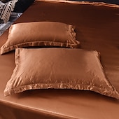 cheap Sheets &amp; Pillowcase-Washed Silk Pillowcase Single Satin Imitation Silk Pillowcase