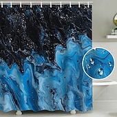 cheap Shower Curtains-Shower Curtain with Hooks 180cm*180cm(70&quot;*70&quot;) Polyester Washable Waterproof Pattern Bathroom Bathtub Decor Abstract Graffiti