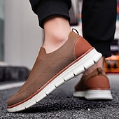 abordables Chaussures sans lacets &amp; mocassins-Baskets en tricot à enfiler pour homme – Chaussures de marche décontractées, légères et respirantes, idéales pour les voyages d&#039;été et le quotidien