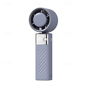 cheap Fans-Portable Handheld Fan with Digital Display, Ceramic Cooling, Foldable Design, 4000mAh Rechargeable Battery
