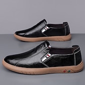 preiswerte Slipper Schuhe-Herren Slipper aus Kunstleder – stylische Freizeitschuhe für Business, Büro und Alltag