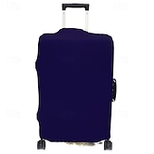 abordables almacenamiento de equipaje y viajes-Funda protectora para equipaje, funda elástica duradera de color sólido para maleta de viaje, funda de dacrón plegable lavable y a prueba de polvo para equipaje de mano. &amp;equipaje facturado