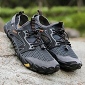 voordelige Herensneakers-Voor heren Sneakers Rivierschoenen Canyoning Casual Dagelijks PU Leder Netstof Ademend Comfortabel Anti-slip Veters Zwart Bruin Groen Zomer Lente